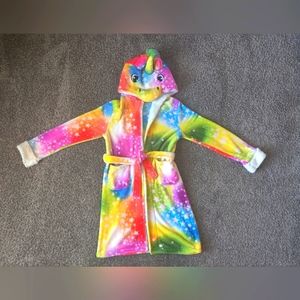 Plush Rainbow Unicorn Robe